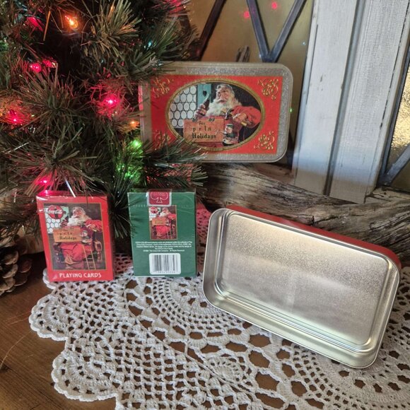 🎄Vintage Coca Cola Nostalgia Playing Cards in tin box - Coke 1998 - Picture 6 of 12